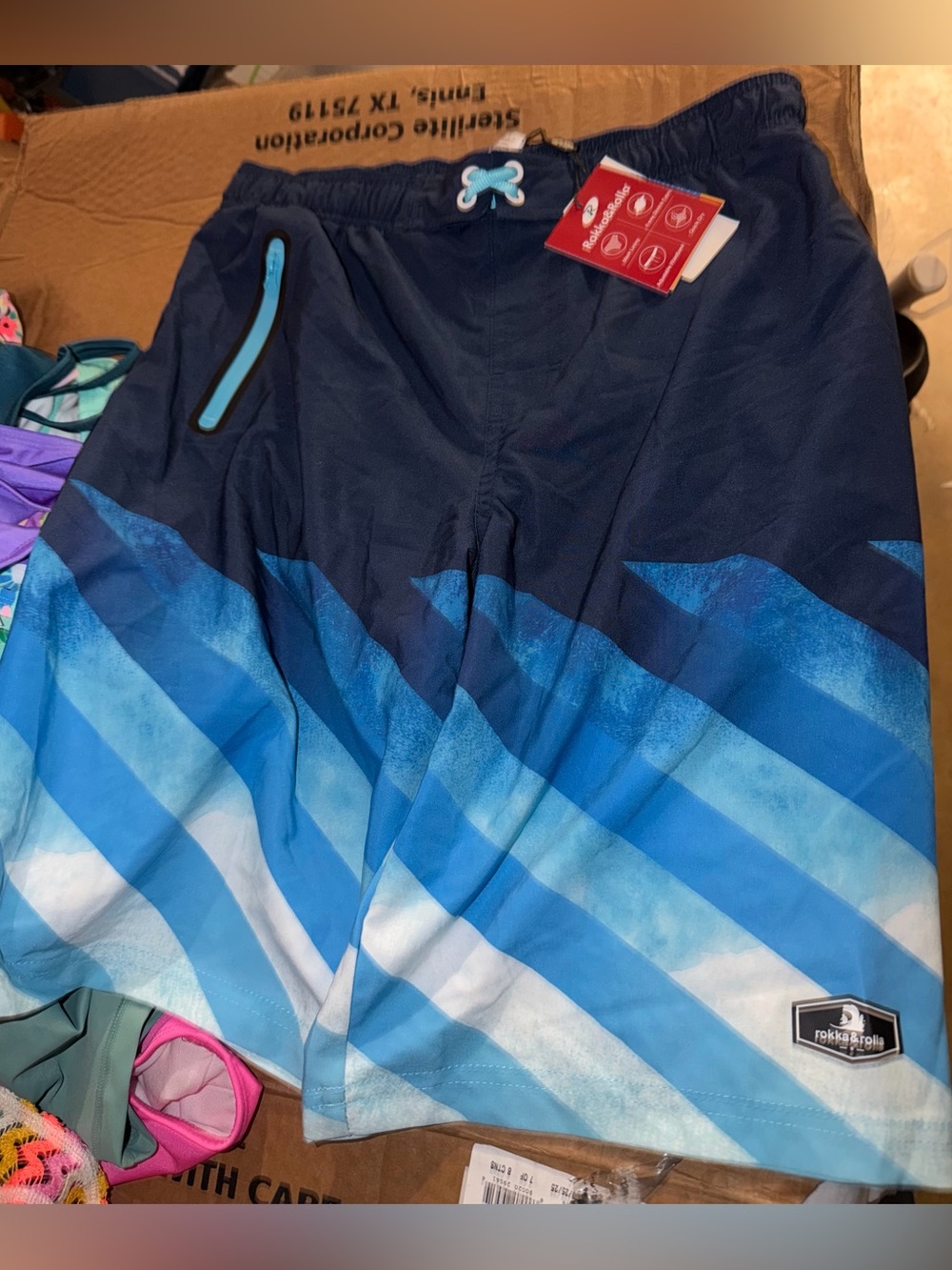 Target Boys Navy and Light Blue Gradient Swim Trunks